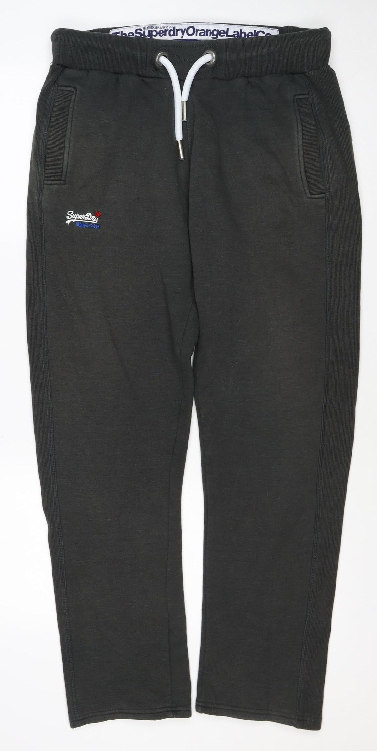 Superdry Men’s Black L Orange Label Slim Fit Fleece Joggers