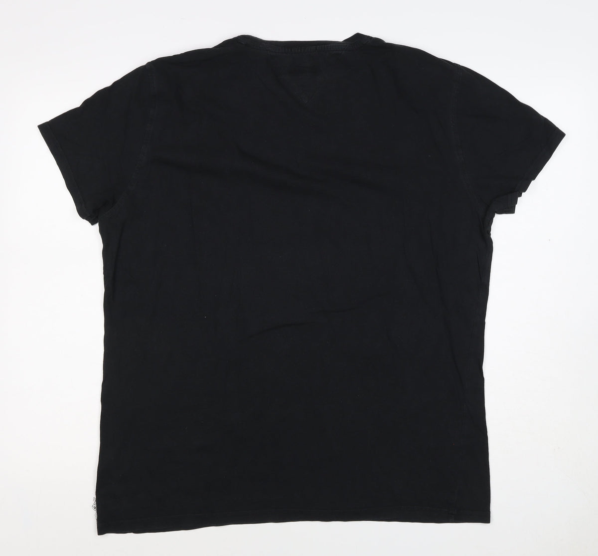Tommy Jeans Men’s Black XL Regular Fit Logo Crew Neck T-Shirt