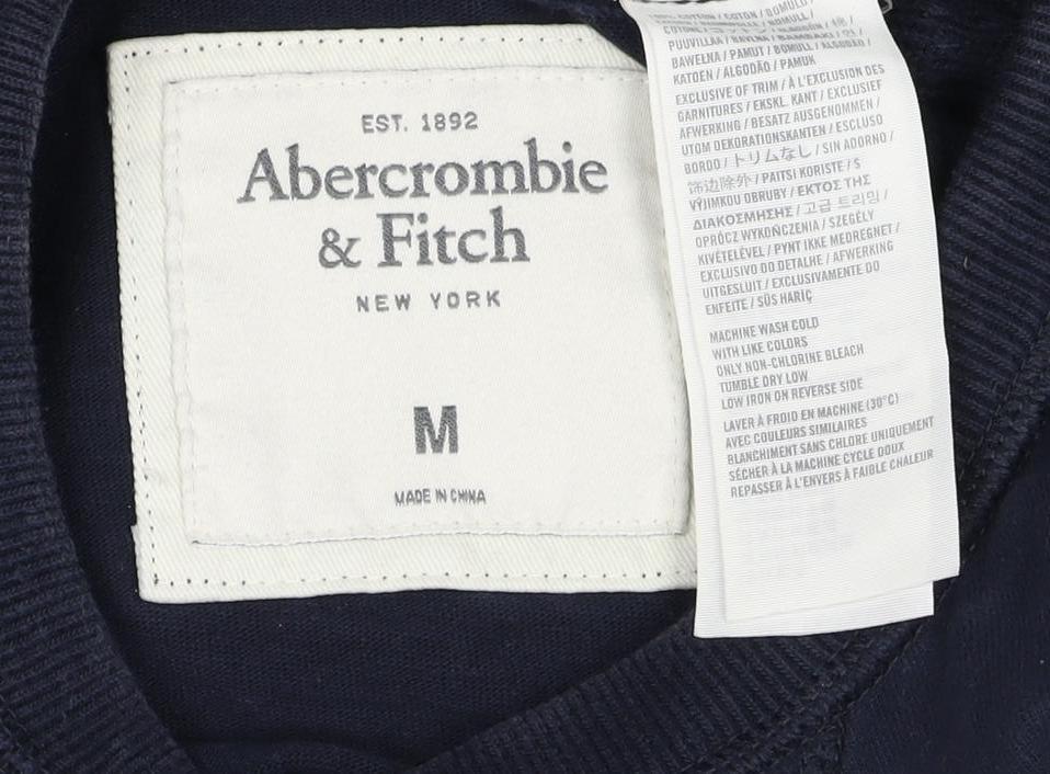 Abercrombie & Fitch Men’s Blue M Muscle Fit Embroidered Moose Sweatshirt