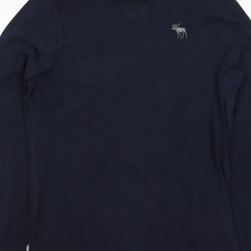 Abercrombie & Fitch Men’s Blue M Muscle Fit Embroidered Moose Sweatshirt