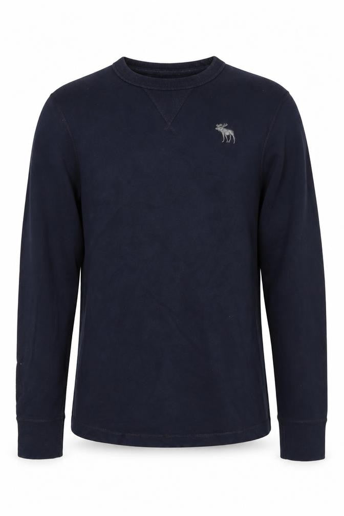 Abercrombie & Fitch Men’s Blue M Muscle Fit Embroidered Moose Sweatshirt