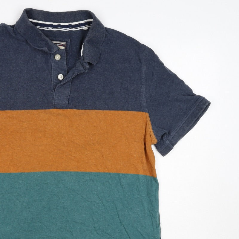 FatFace Mens Multicoloured Colourblock Cotton Polo Shirt XL