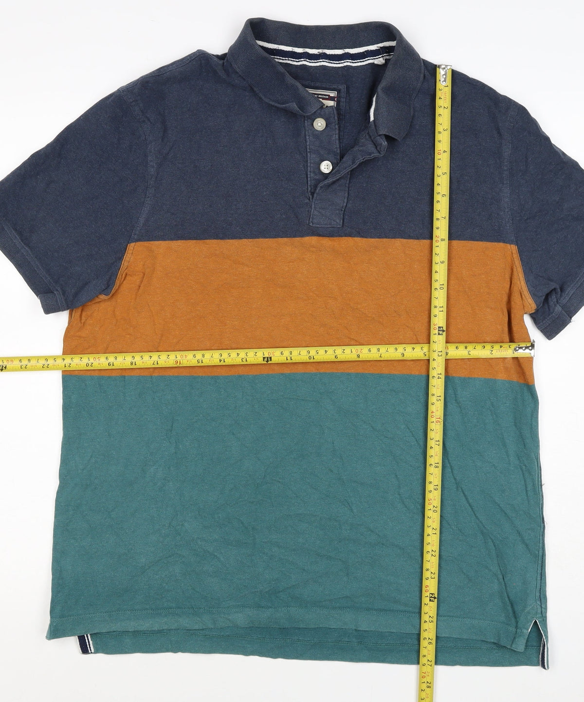 FatFace Mens Multicoloured Colourblock Cotton Polo Shirt XL