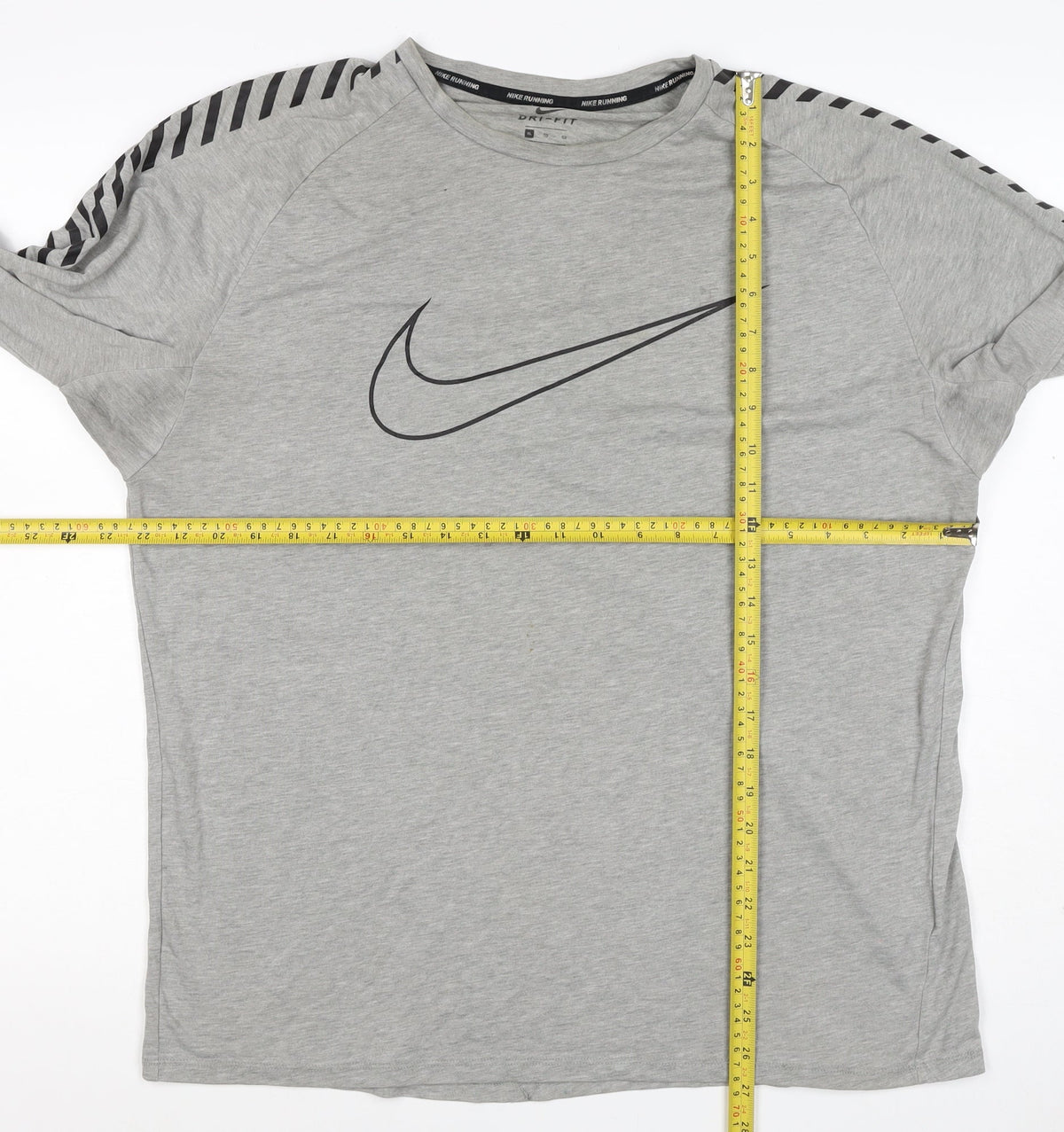 Nike Men’s Grey XL Dri-FIT Running Long Sleeve Logo T-Shirt