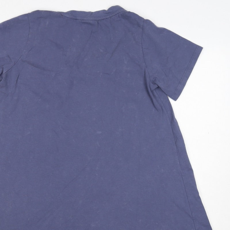 ASOS Women Blue UK 8 Trapeze Swing Jersey Short Sleeve Dress