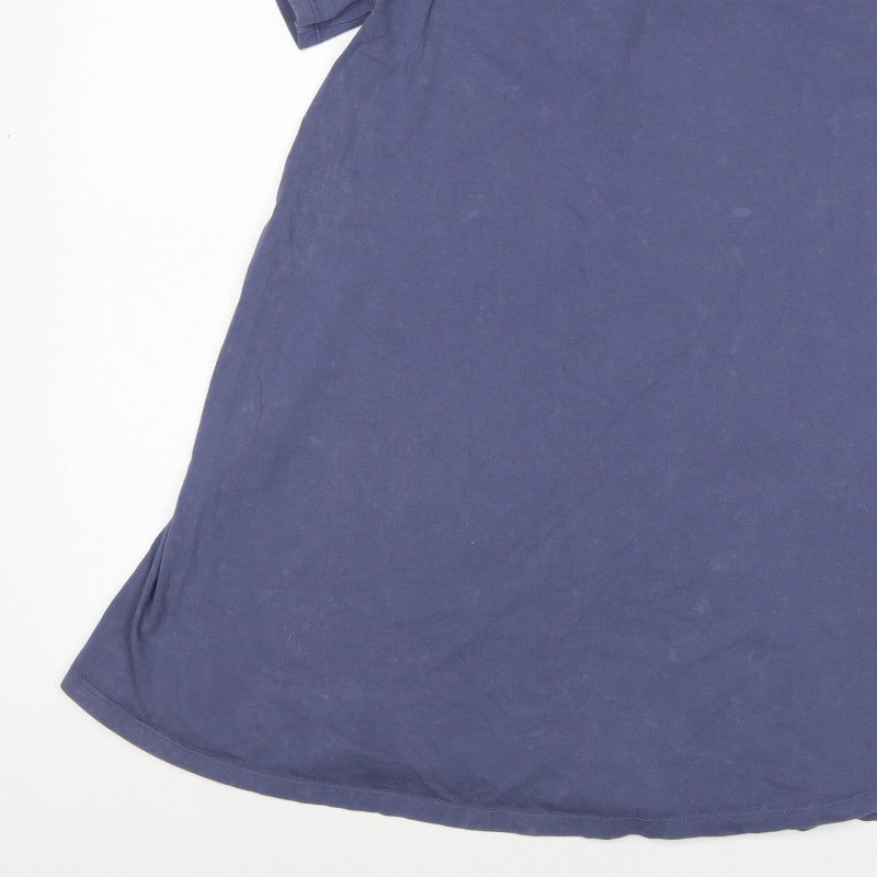 ASOS Women Blue UK 8 Trapeze Swing Jersey Short Sleeve Dress