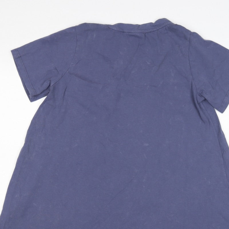 ASOS Women Blue UK 8 Trapeze Swing Jersey Short Sleeve Dress
