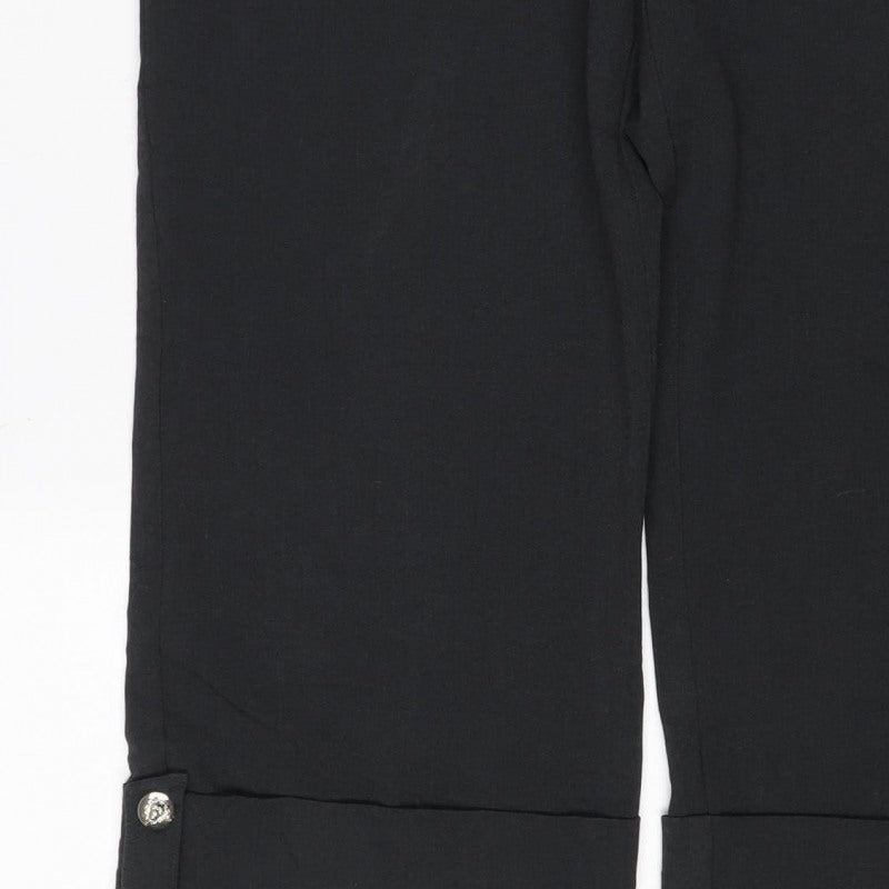 Joseph Ribkoff Women Black UK 12 Straight Tailored Trousers Pockets