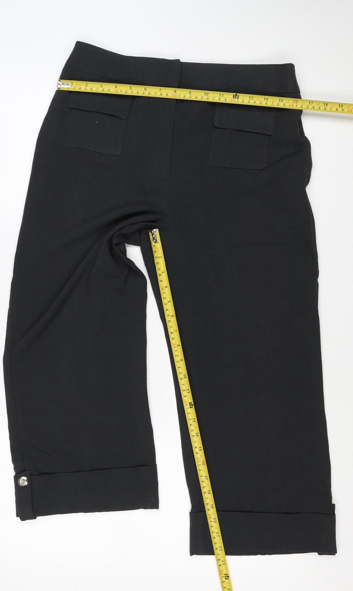Joseph Ribkoff Women Black UK 12 Straight Tailored Trousers Pockets