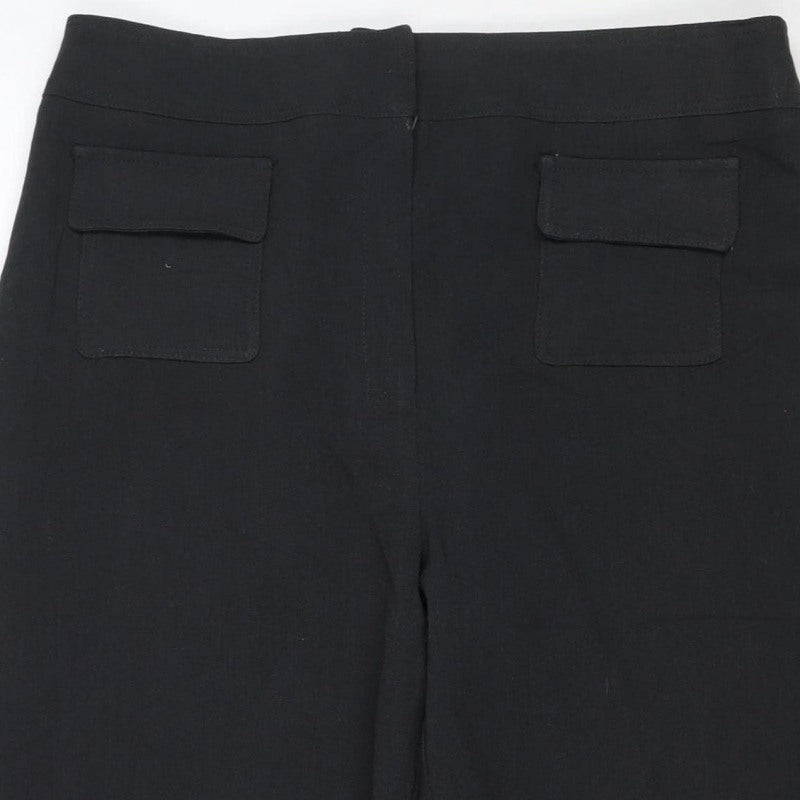 Joseph Ribkoff Women Black UK 12 Straight Tailored Trousers Pockets