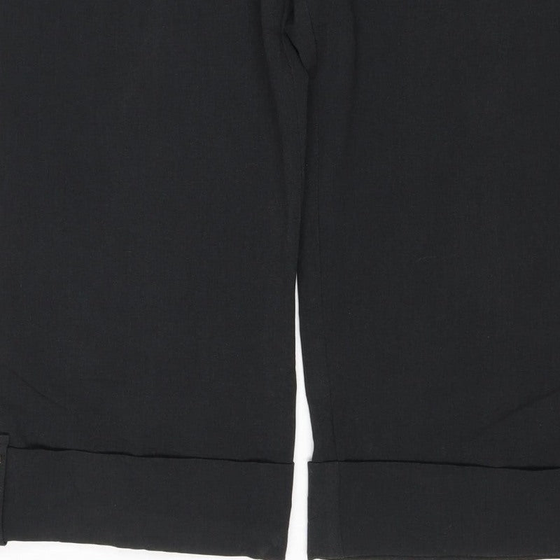 Joseph Ribkoff Women Black UK 12 Straight Tailored Trousers Pockets