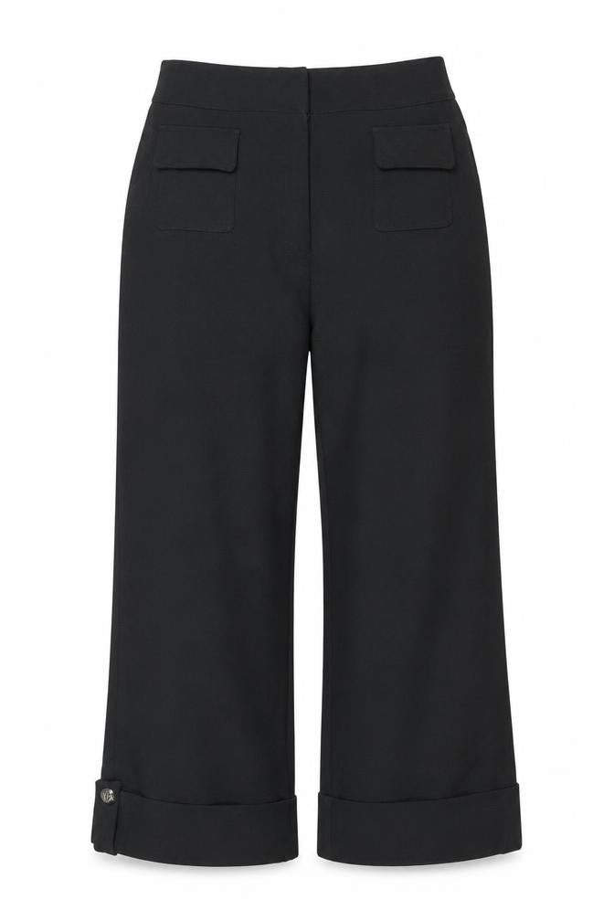 Joseph Ribkoff Women Black UK 12 Straight Tailored Trousers Pockets