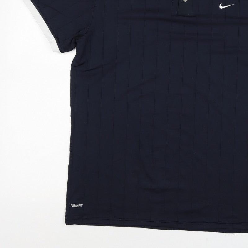 Nike Men’s Blue XL Paris 2008 NikeFIT Dri-FIT Short Sleeve Polo Shirt