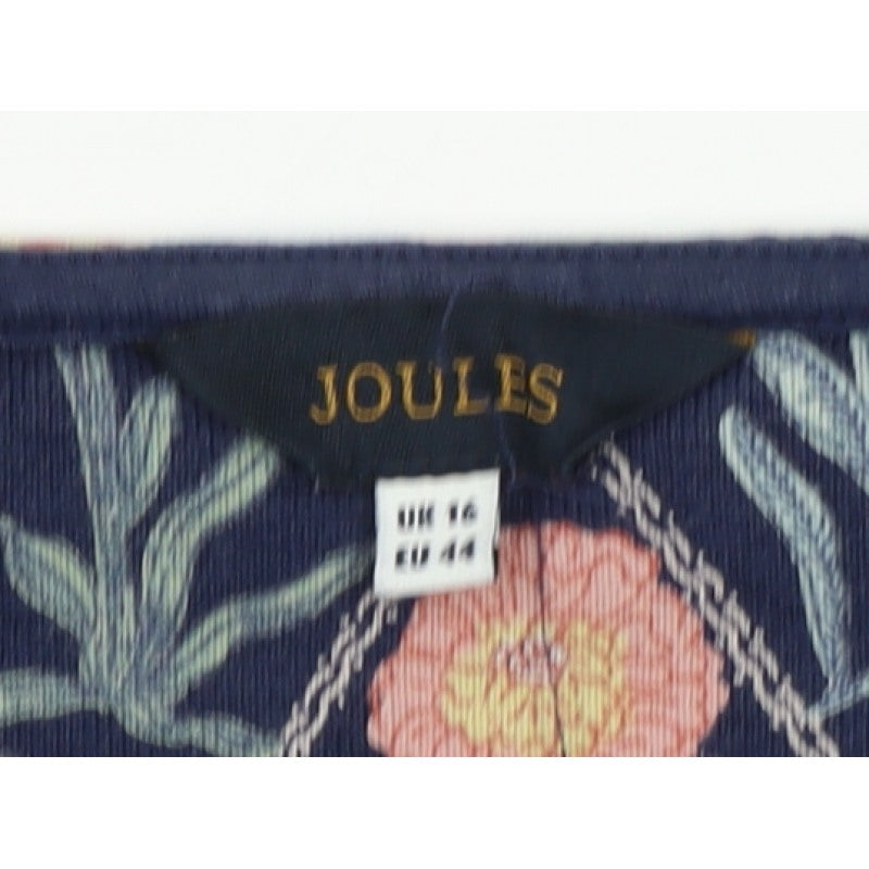 Joules Women's Multicoloured Floral UK 16 Long Sleeve Cotton Jersey T-Shirt