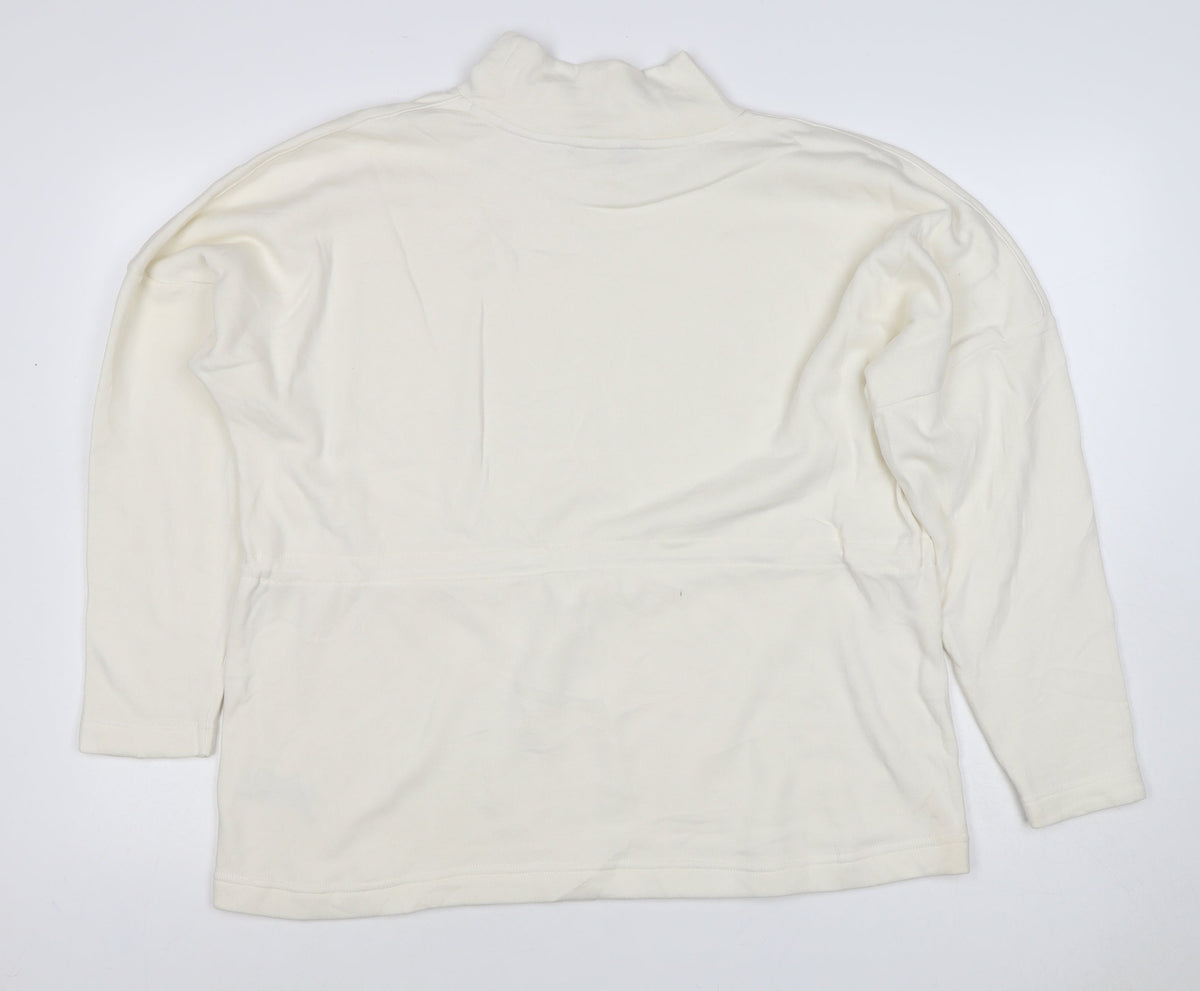 M&S Goodmove Women’s Ivory UK 14 Pullover High Neck Sweatshirt