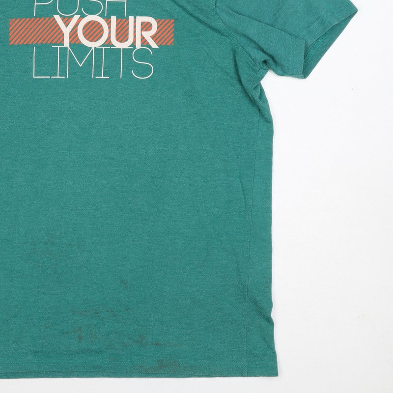 Mountain Warehouse Men's Green XS Push Your Limits Quick Dry T-Shirt