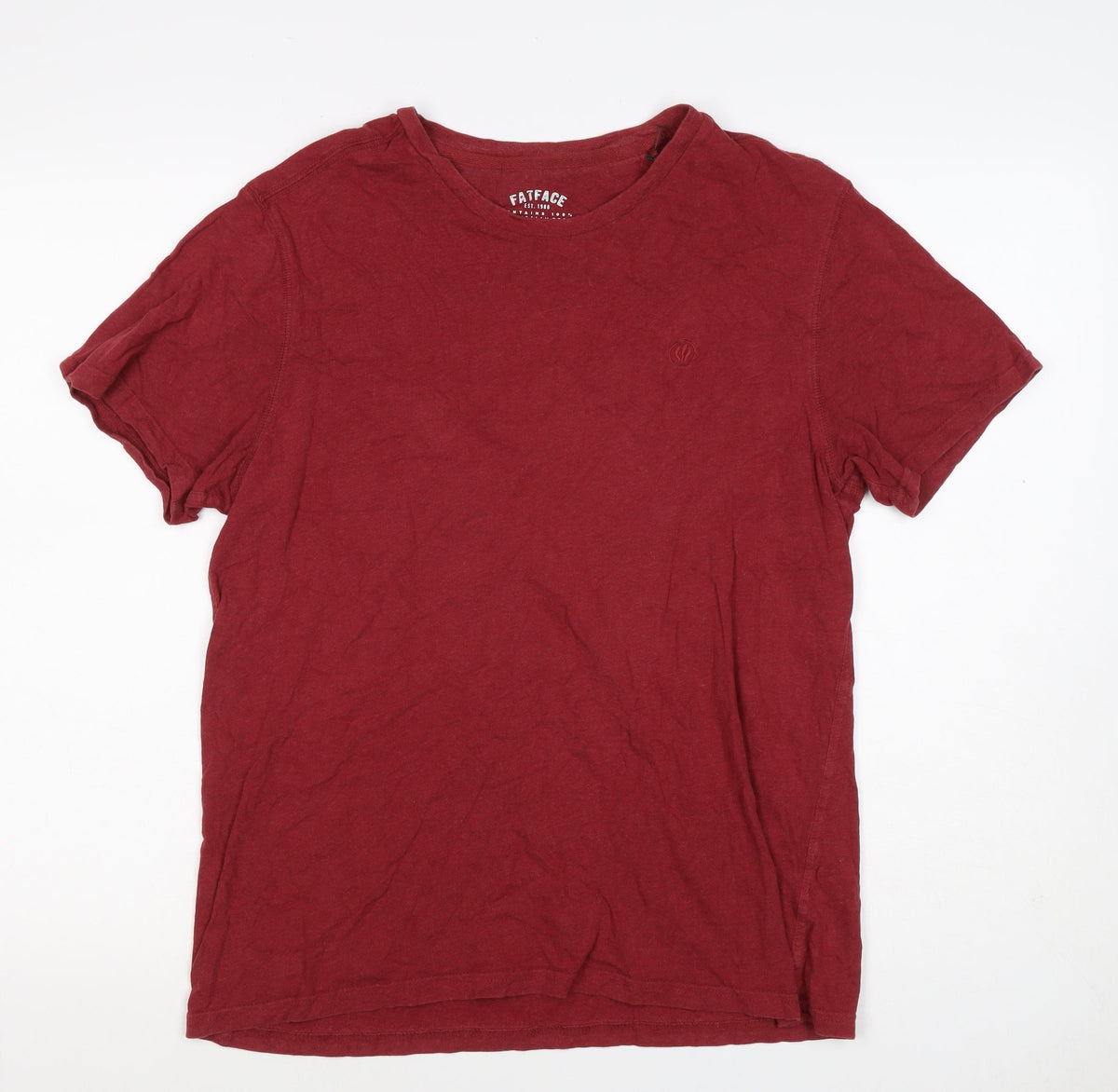 FatFace Men’s Red Cotton Crew Neck Logo T-Shirt Size M