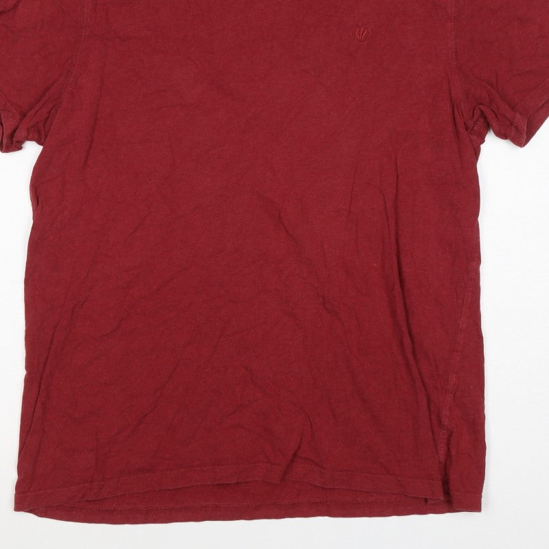 FatFace Men’s Red Cotton Crew Neck Logo T-Shirt Size M