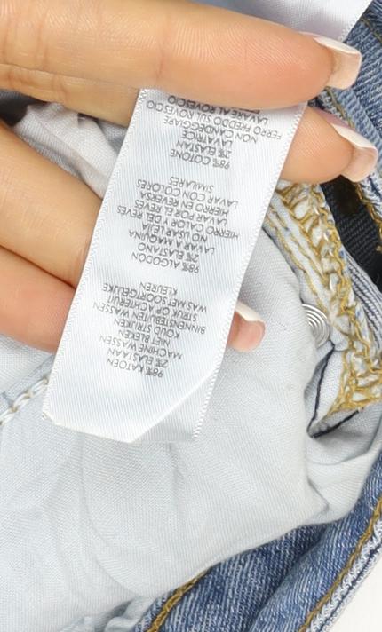 Boohoo Women Blue UK 12 Light Wash Stretch Bootcut Jeans