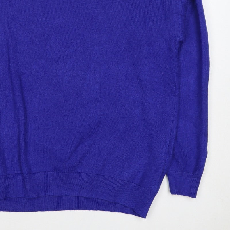 M&S Women’s Purple M Cashmere Crew Neck Shoulder Button Jumper