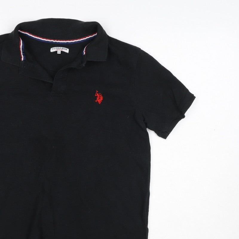 Additional view of U.S. Polo Assn. boys’ black 14-15 years classic cotton polo shirt