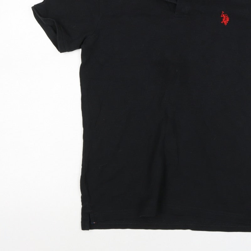 Additional view of U.S. Polo Assn. boys’ black 14-15 years classic cotton polo shirt