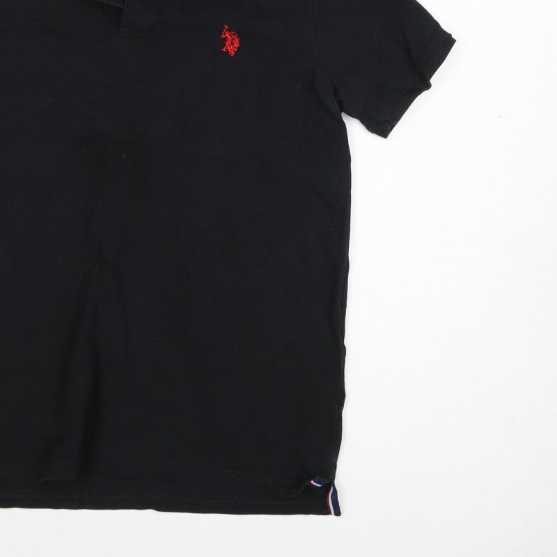 Additional view of U.S. Polo Assn. boys’ black 14-15 years classic cotton polo shirt