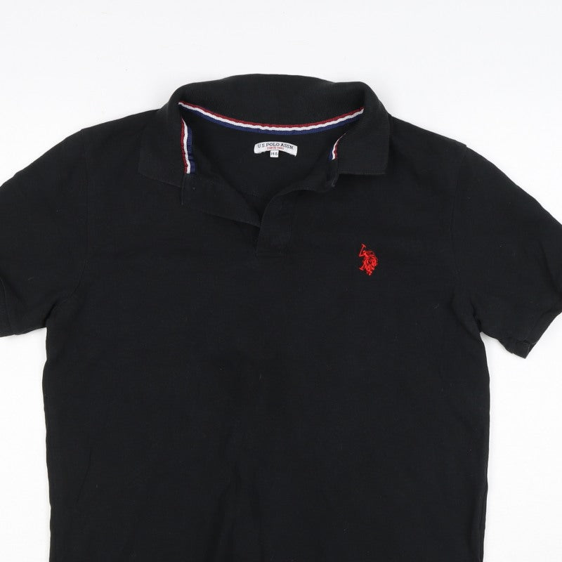 Additional view of U.S. Polo Assn. boys’ black 14-15 years classic cotton polo shirt
