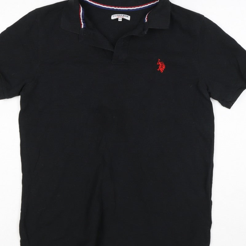 Additional view of U.S. Polo Assn. boys’ black 14-15 years classic cotton polo shirt