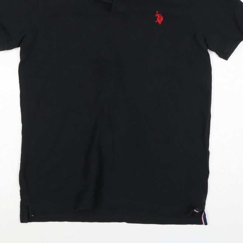 Additional view of U.S. Polo Assn. boys’ black 14-15 years classic cotton polo shirt