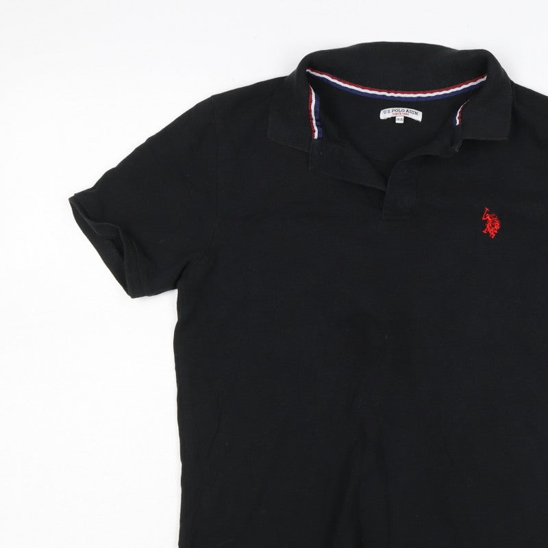 Additional view of U.S. Polo Assn. boys’ black 14-15 years classic cotton polo shirt