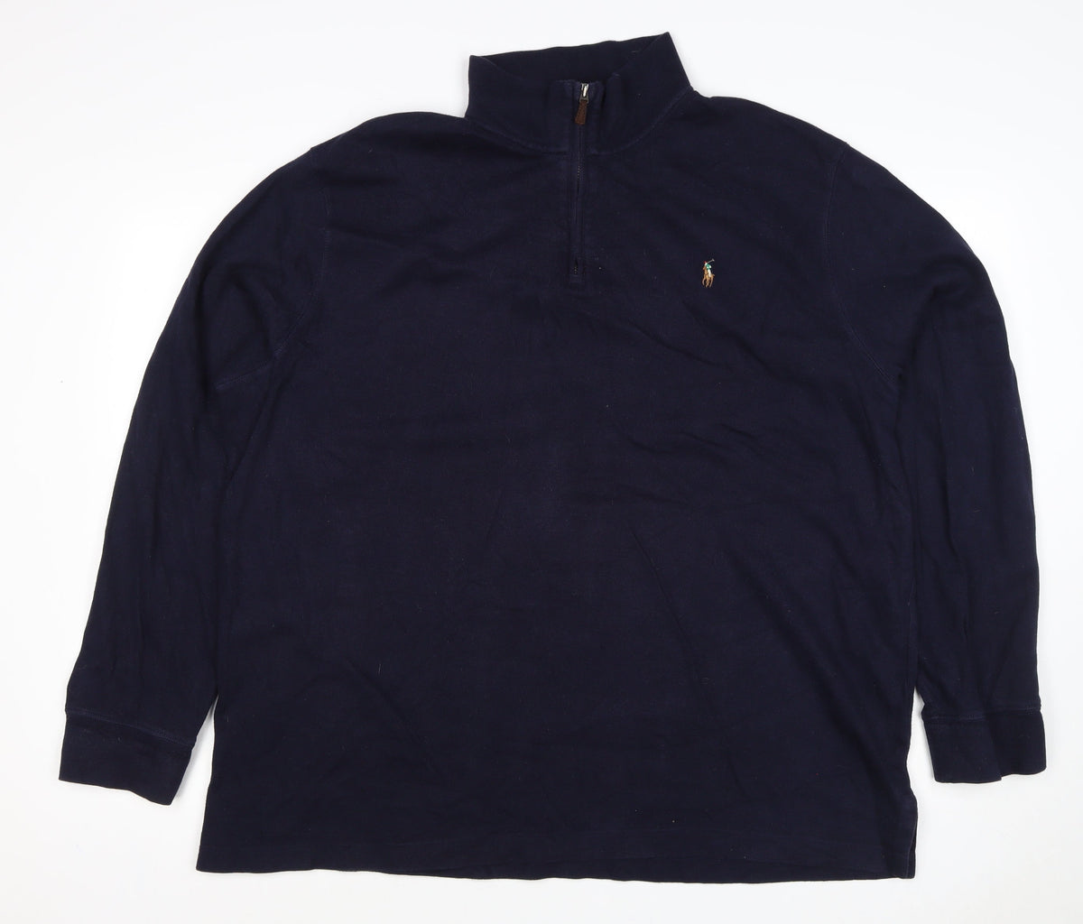Polo Ralph Lauren Men’s Blue XL 1/4 Zip Estate Rib Sweatshirt