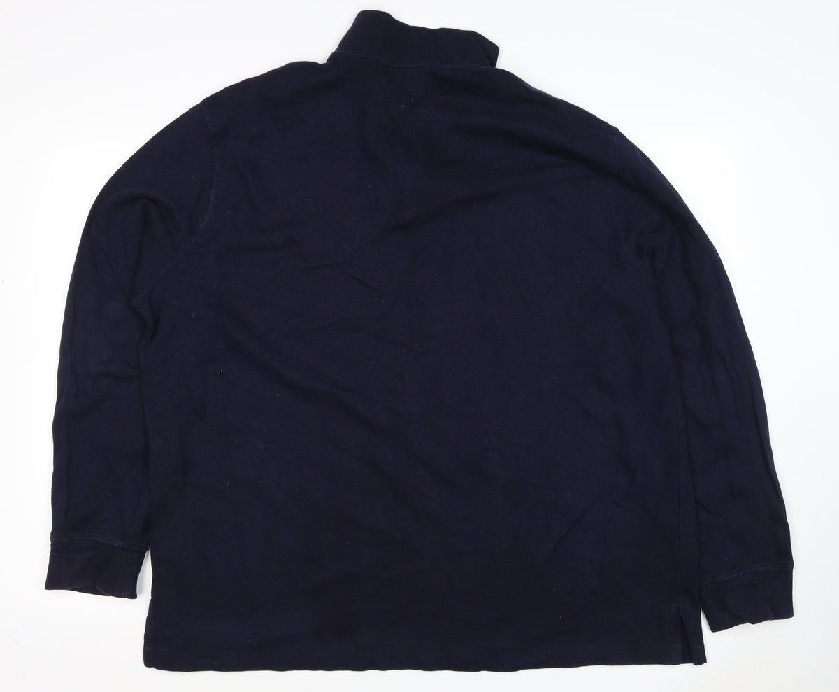 Polo Ralph Lauren Men’s Blue XL 1/4 Zip Estate Rib Sweatshirt