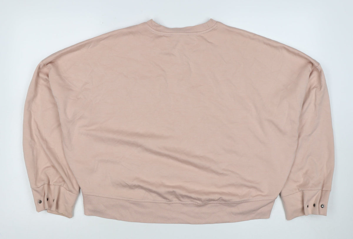 Ted Baker Women's Pink UK 12 Logo Crew Neck Pullover Sweatshirt