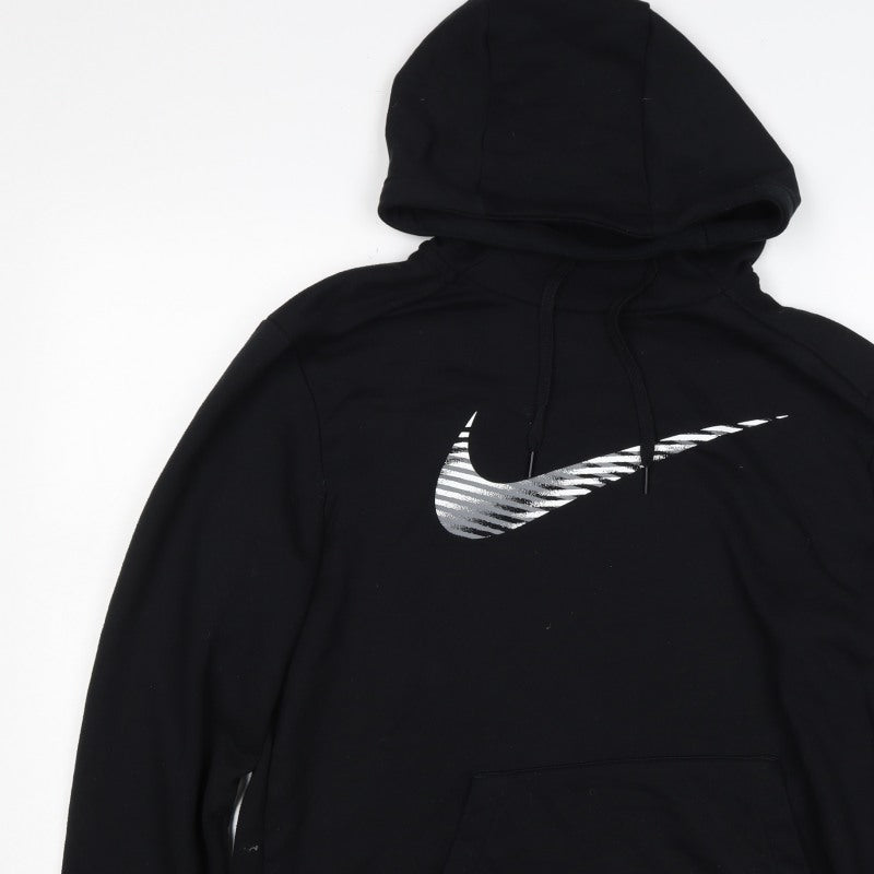 Nike Womens Black M Pullover Hoodie Dri-FIT Swoosh Logo