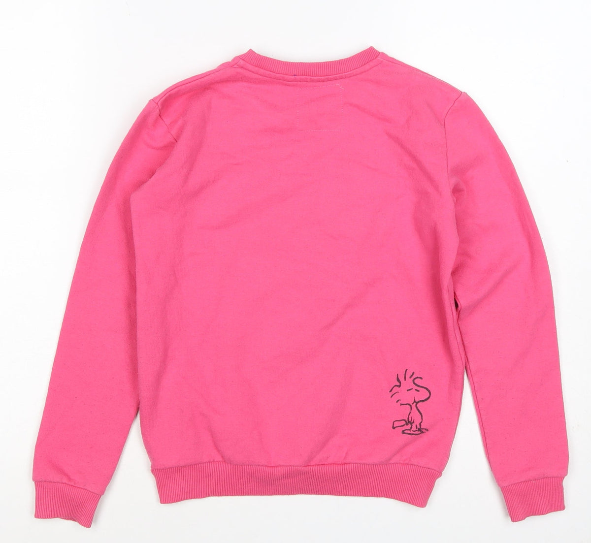 Snoopy Girls Pink 9-10 Years Pullover Sweatshirt Rhinestone Peanuts