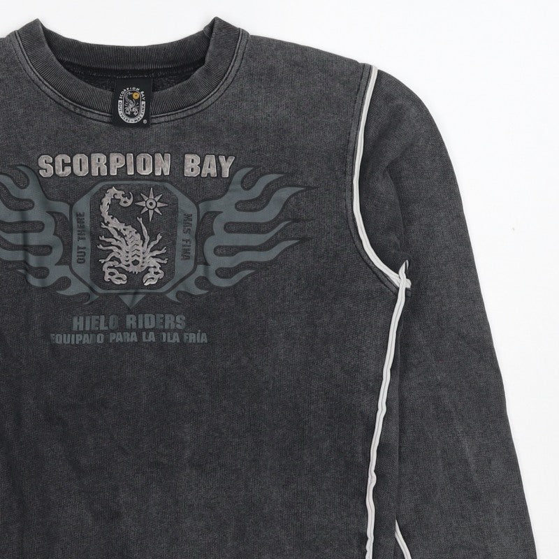 Scorpion Bay Boys Grey M Pullover Graphic Sweatshirt Long Sleeve