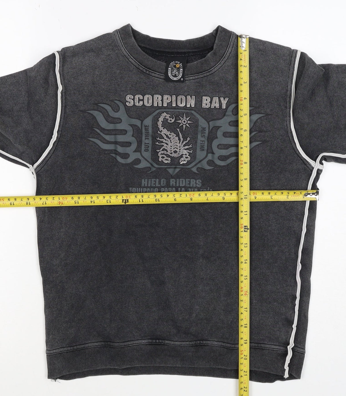 Scorpion Bay Boys Grey M Pullover Graphic Sweatshirt Long Sleeve
