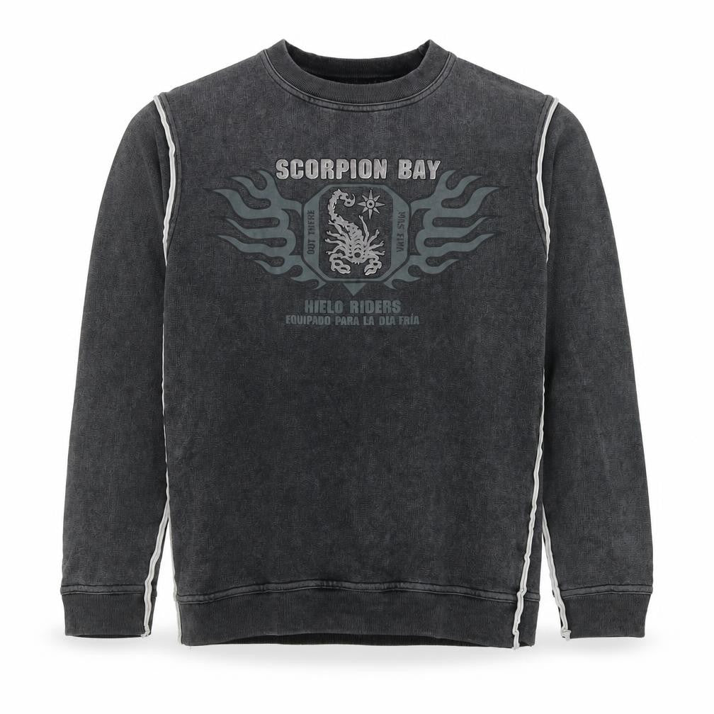 Scorpion Bay Boys Grey M Pullover Graphic Sweatshirt Long Sleeve
