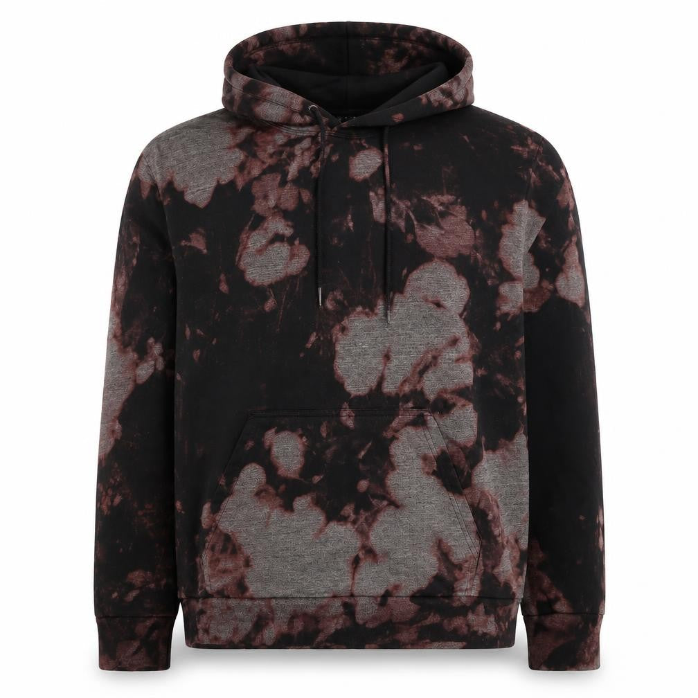boohooMAN Men’s Multicoloured Tie Dye Pullover Hoodie M Gothic