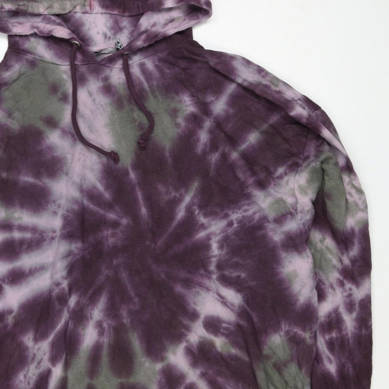 ASOS DESIGN Women’s Purple Tie Dye Pullover Hoodie UK 12 Cotton