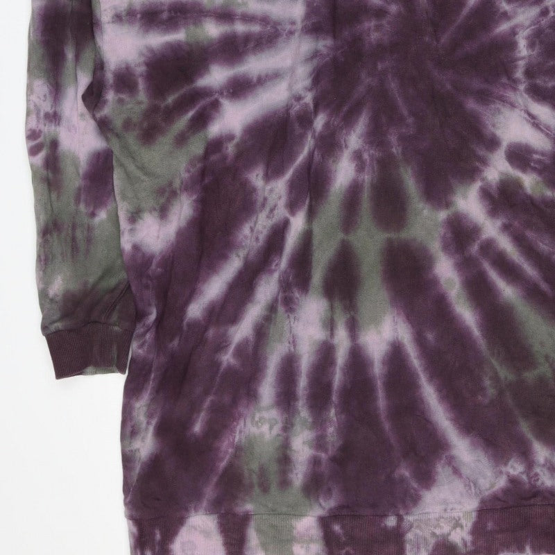ASOS DESIGN Women’s Purple Tie Dye Pullover Hoodie UK 12 Cotton