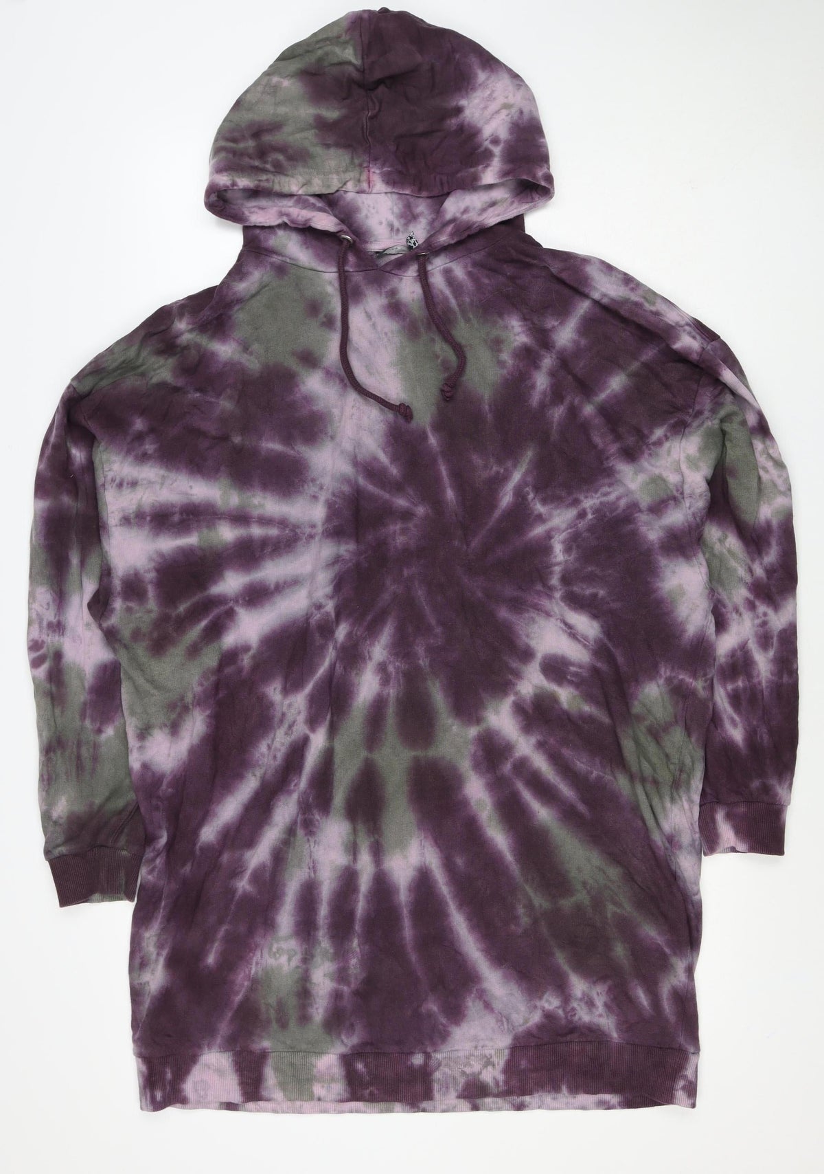 ASOS DESIGN Women’s Purple Tie Dye Pullover Hoodie UK 12 Cotton