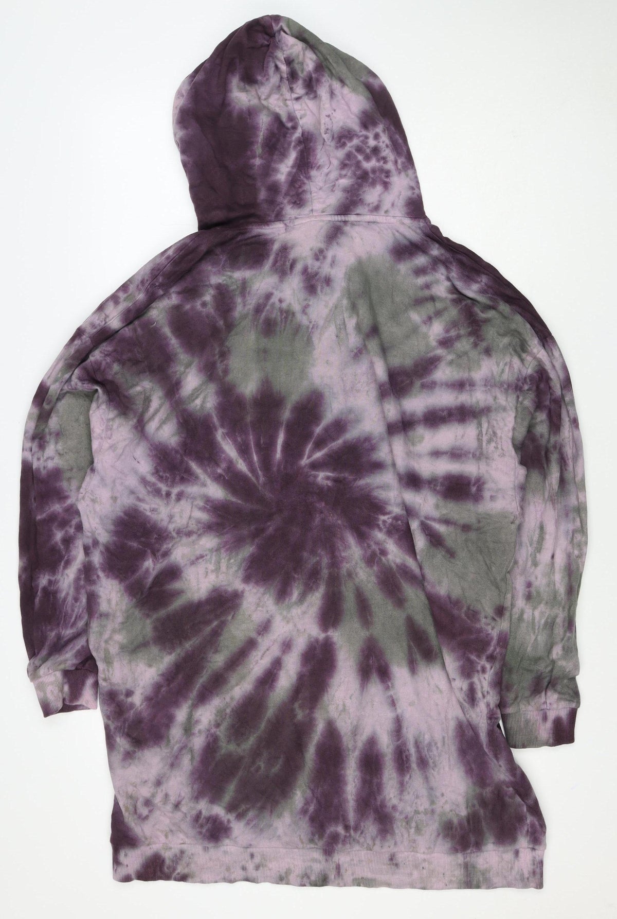 ASOS DESIGN Women’s Purple Tie Dye Pullover Hoodie UK 12 Cotton