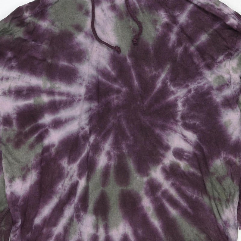 ASOS DESIGN Women’s Purple Tie Dye Pullover Hoodie UK 12 Cotton