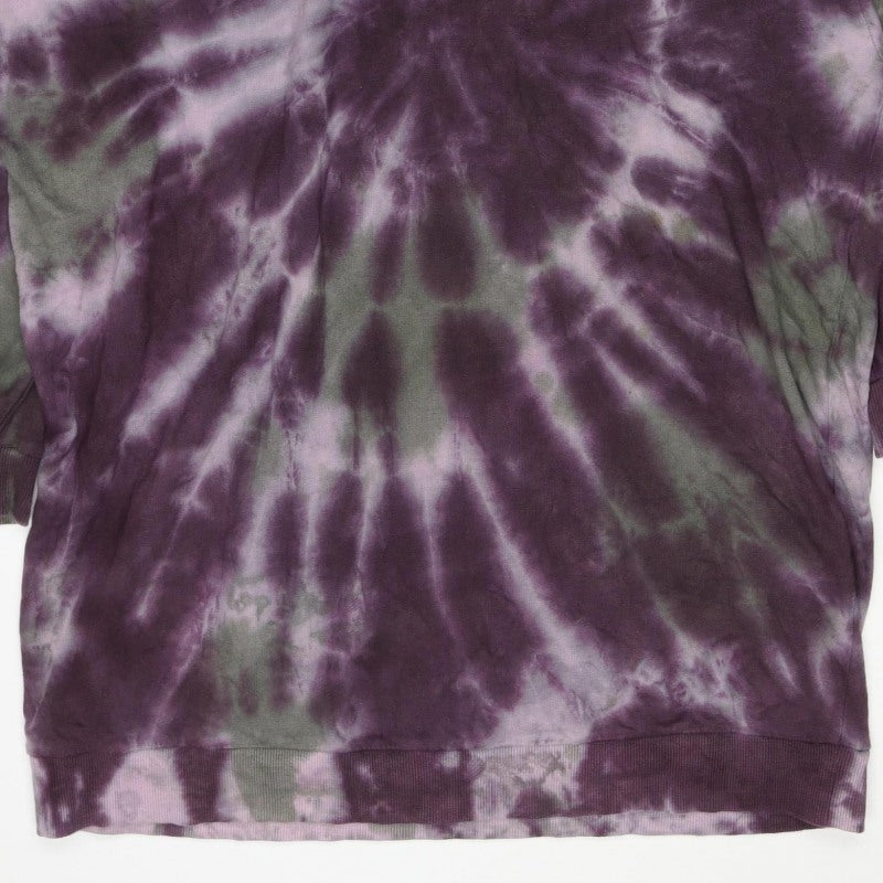 ASOS DESIGN Women’s Purple Tie Dye Pullover Hoodie UK 12 Cotton