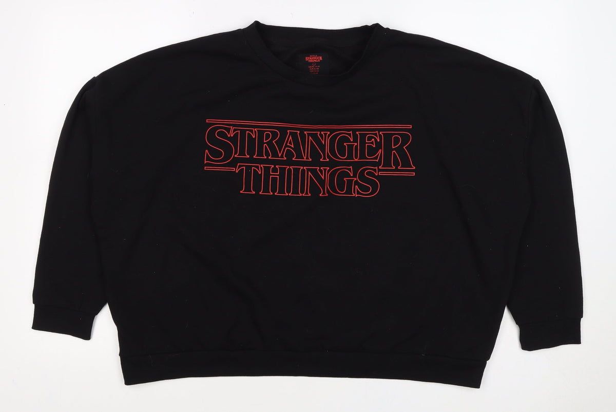 Netflix Stranger Things Women’s Black UK 16 Pullover Sweatshirt