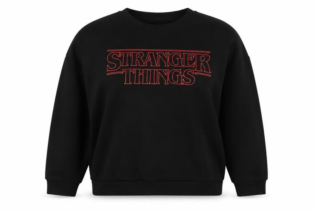 Netflix Stranger Things Women’s Black UK 16 Pullover Sweatshirt
