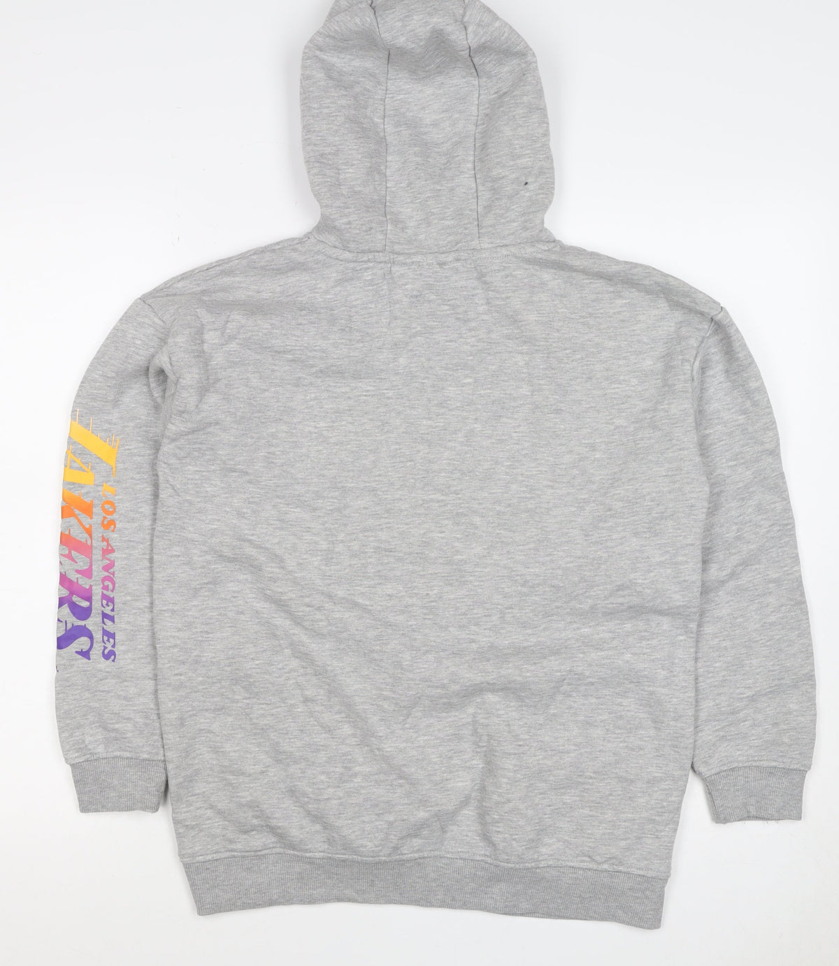 NBA LA Lakers Boys Grey Pullover Hoodie 12-13 Years Graphic Print