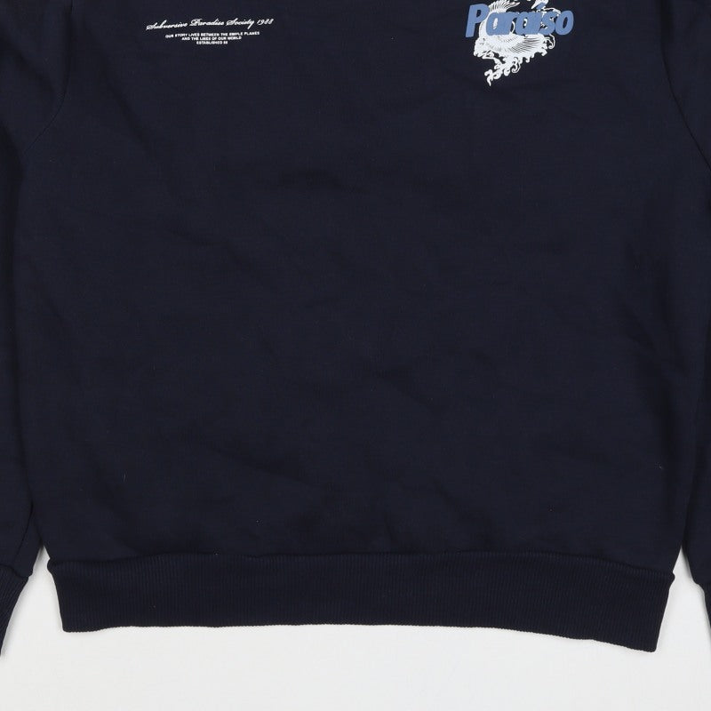 River Island Men’s Navy M Pullover Sweatshirt Graphic Bird Print